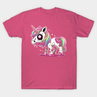 Rainbow Zombie Unicorn cute and scary T-Shirt